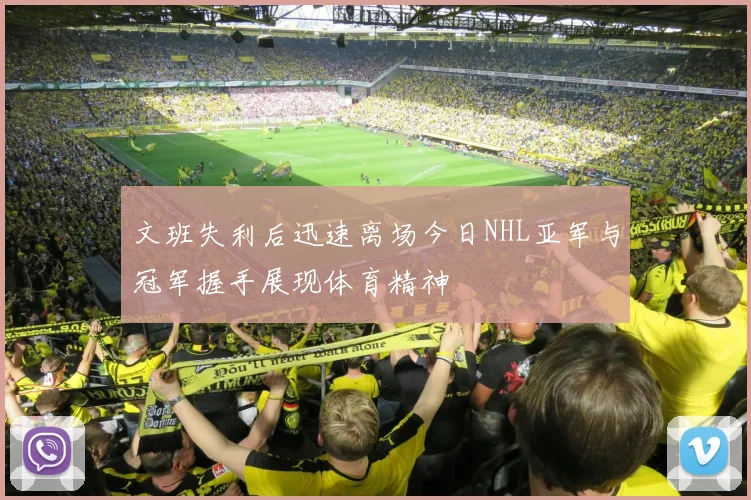 文班失利后迅速离场今日NHL亚军与冠军握手展现体育精神